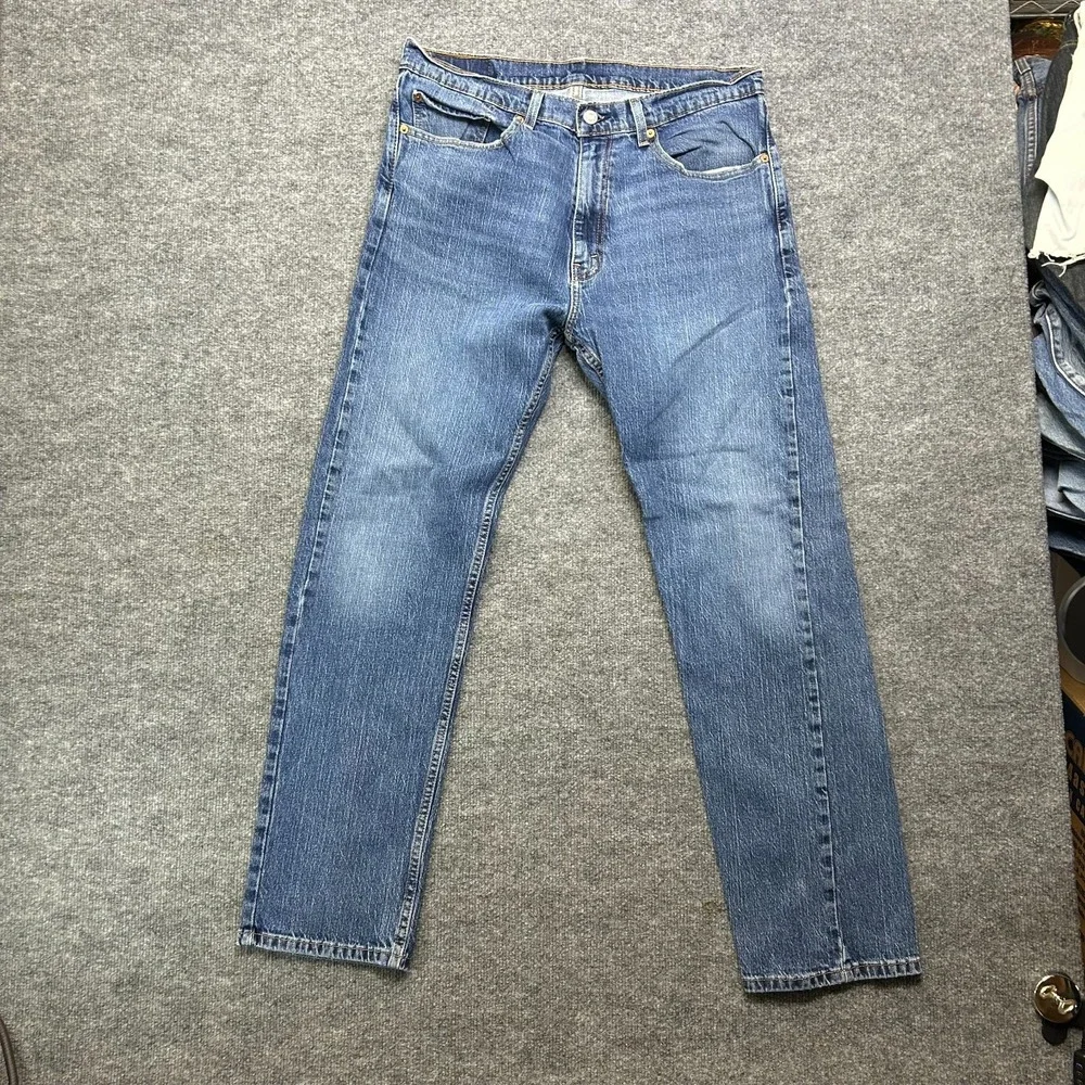 Levi's 505 Jeans Men's Blue Denim Straight Pockets Classic Zip Fly 34X31 - Flaws